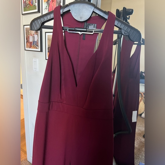 JAY GODFRAY burgundy jumpsuit size 6 - Picture 2 of 4